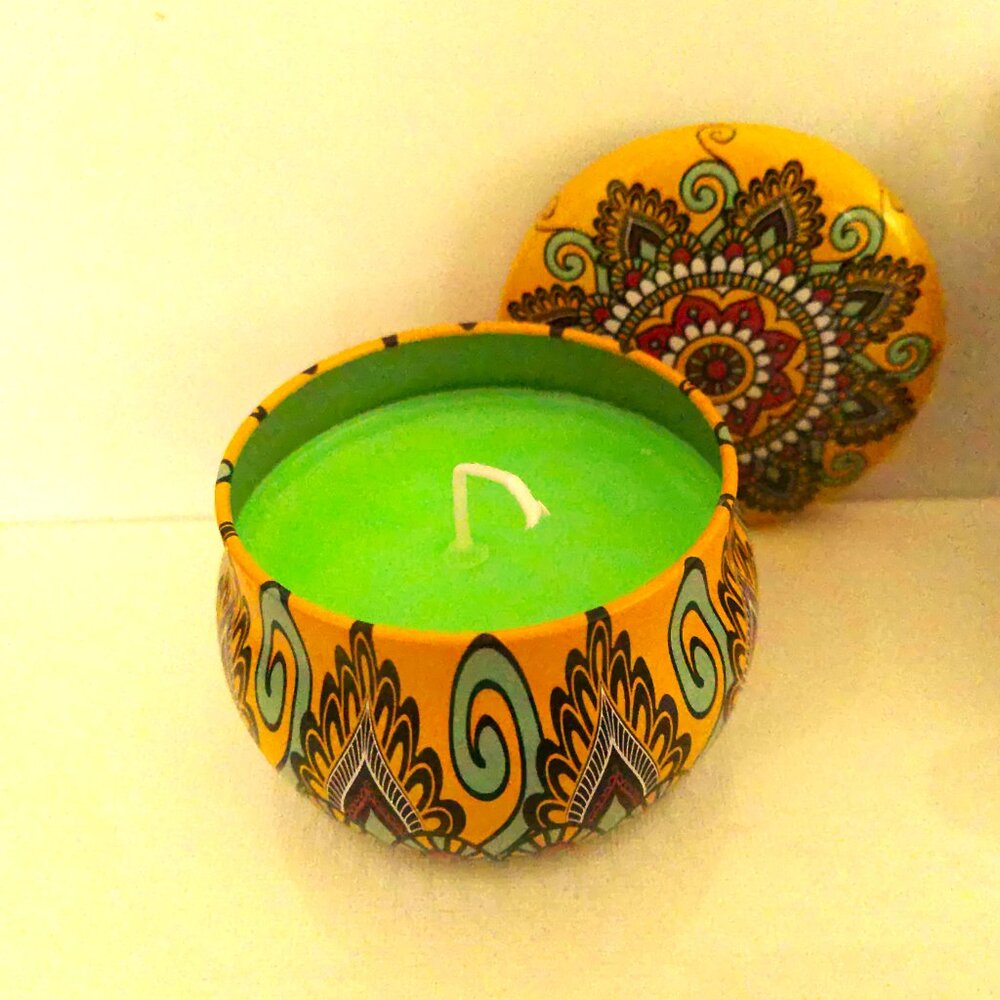 Decorative Soy Wax Candles -6 home made various scents & colors -burns 4-8 hr ea - Picture 6 of 6